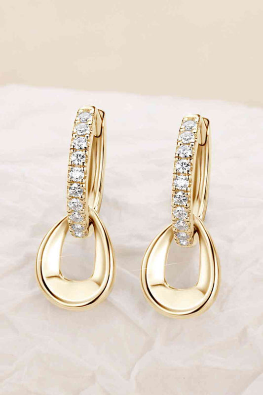 .01 Carat Moissanite Double Hoop Earrings - Global Village Kailua Boutique