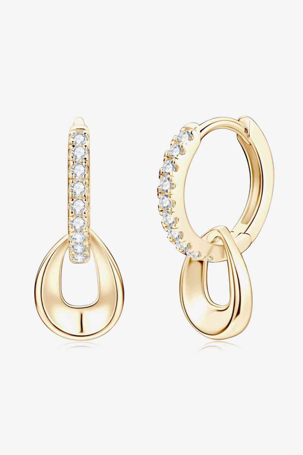 .01 Carat Moissanite Double Hoop Earrings - Global Village Kailua Boutique