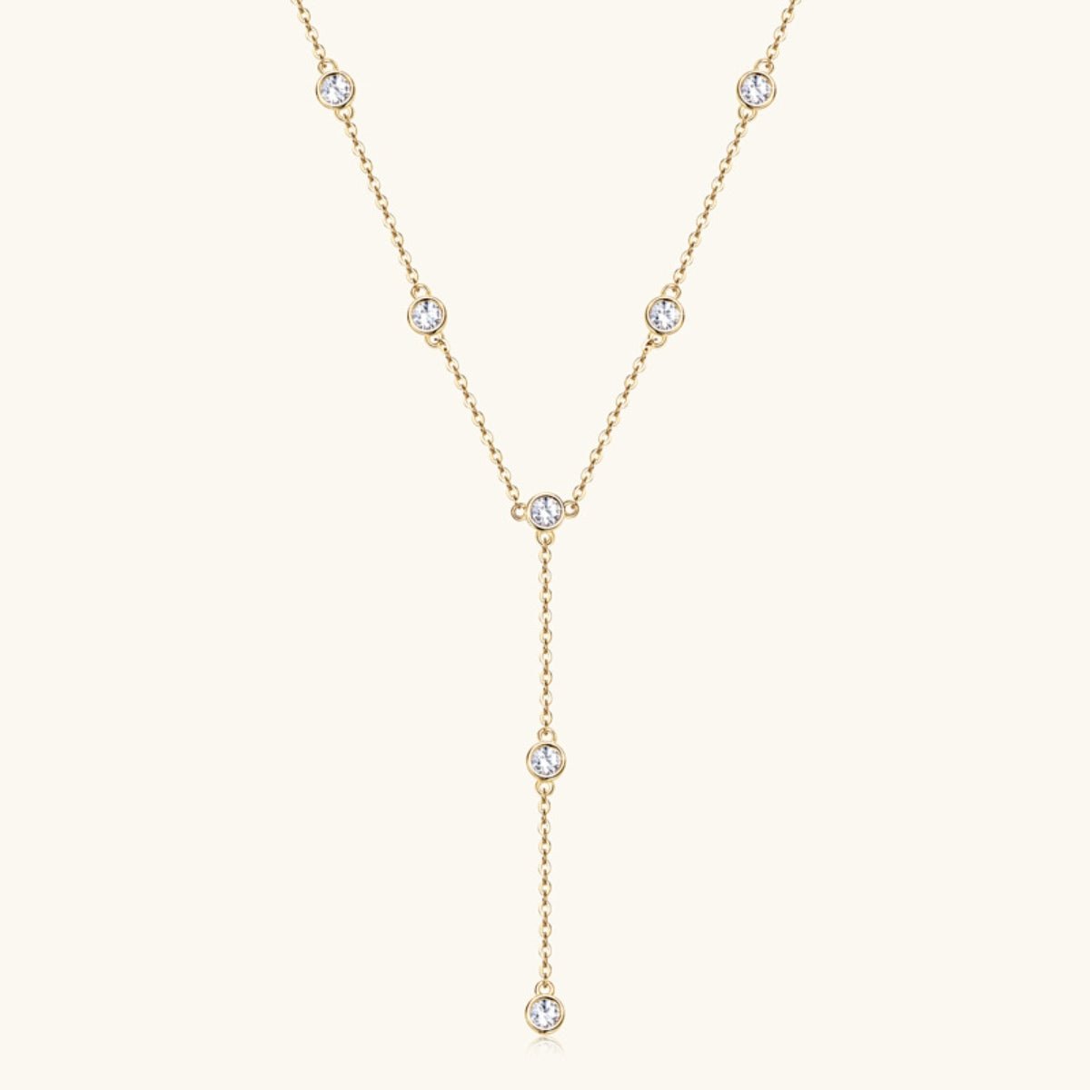 1.1 Carat Y Moissanite 925 Sterling Silver Necklace - Global Village Kailua Boutique