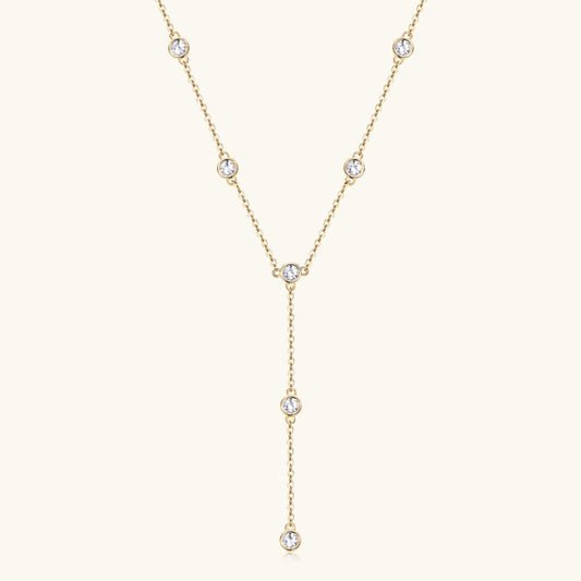 1.1 Carat Y Moissanite 925 Sterling Silver Necklace - Global Village Kailua Boutique