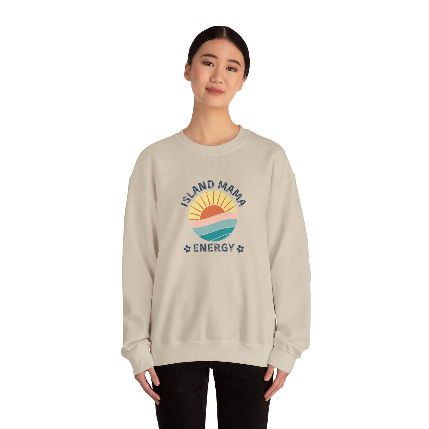 Island Mama Energy Sweatshirt – Sun, Surf, and Aloha Vibes