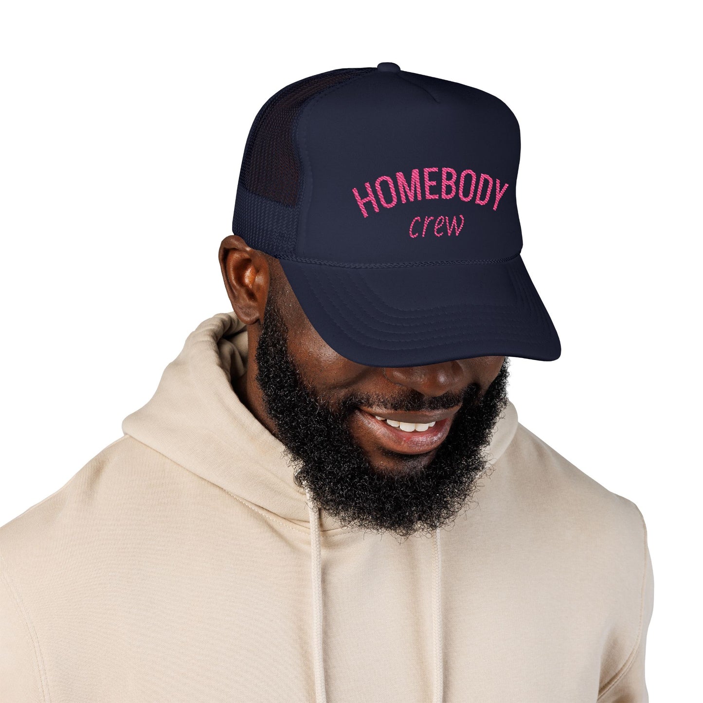 Homebody Crew Trucker Hat – Pink Vibes