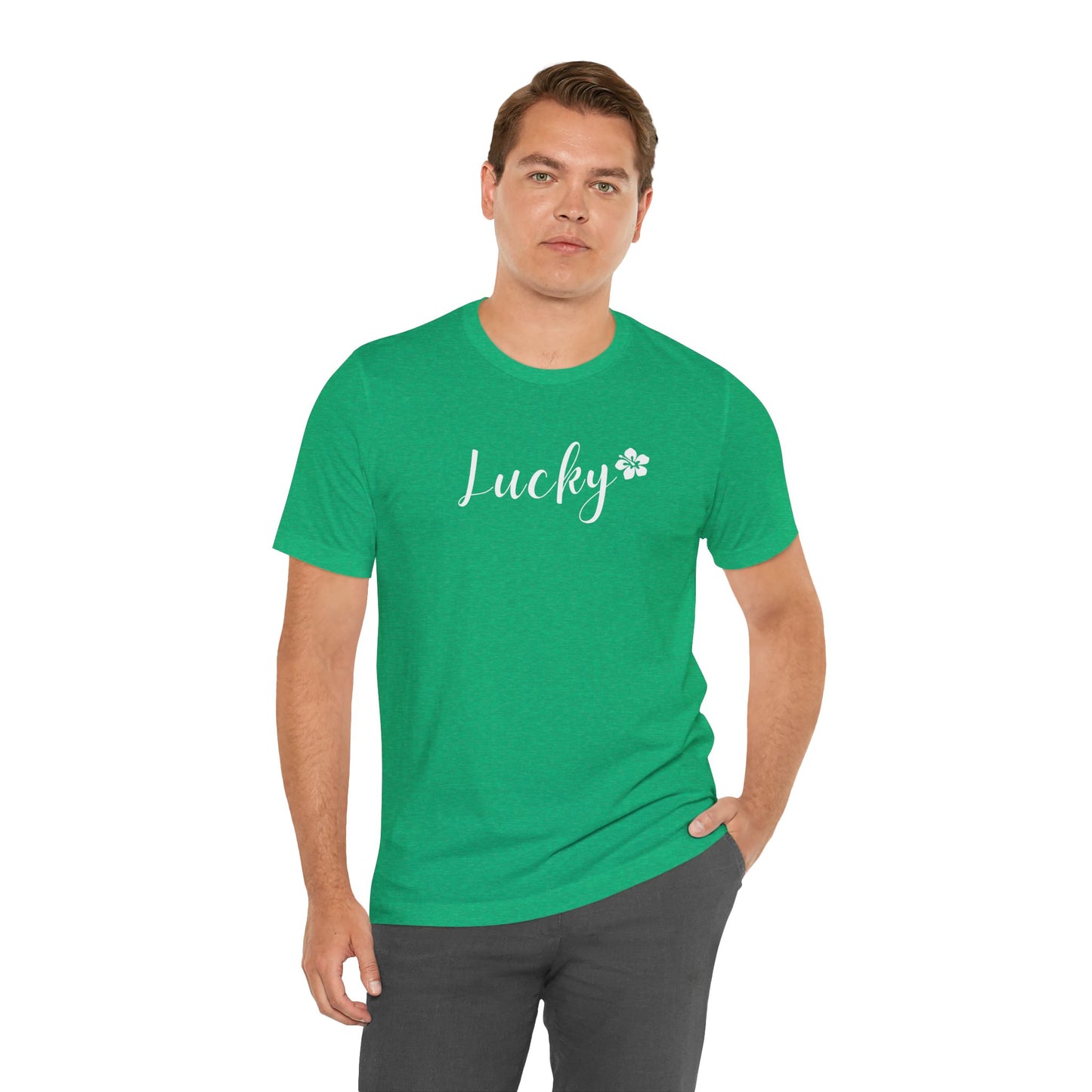 Lucky Script Hibiscus Unisex Jersey Tee