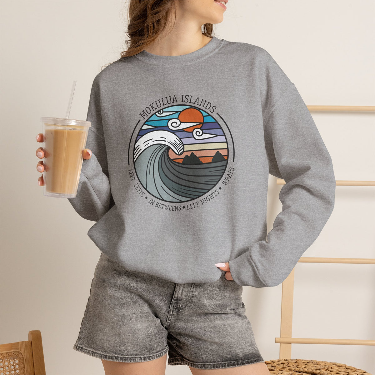 Mokulua Islands Surf Spots Graphic Sweatshirt