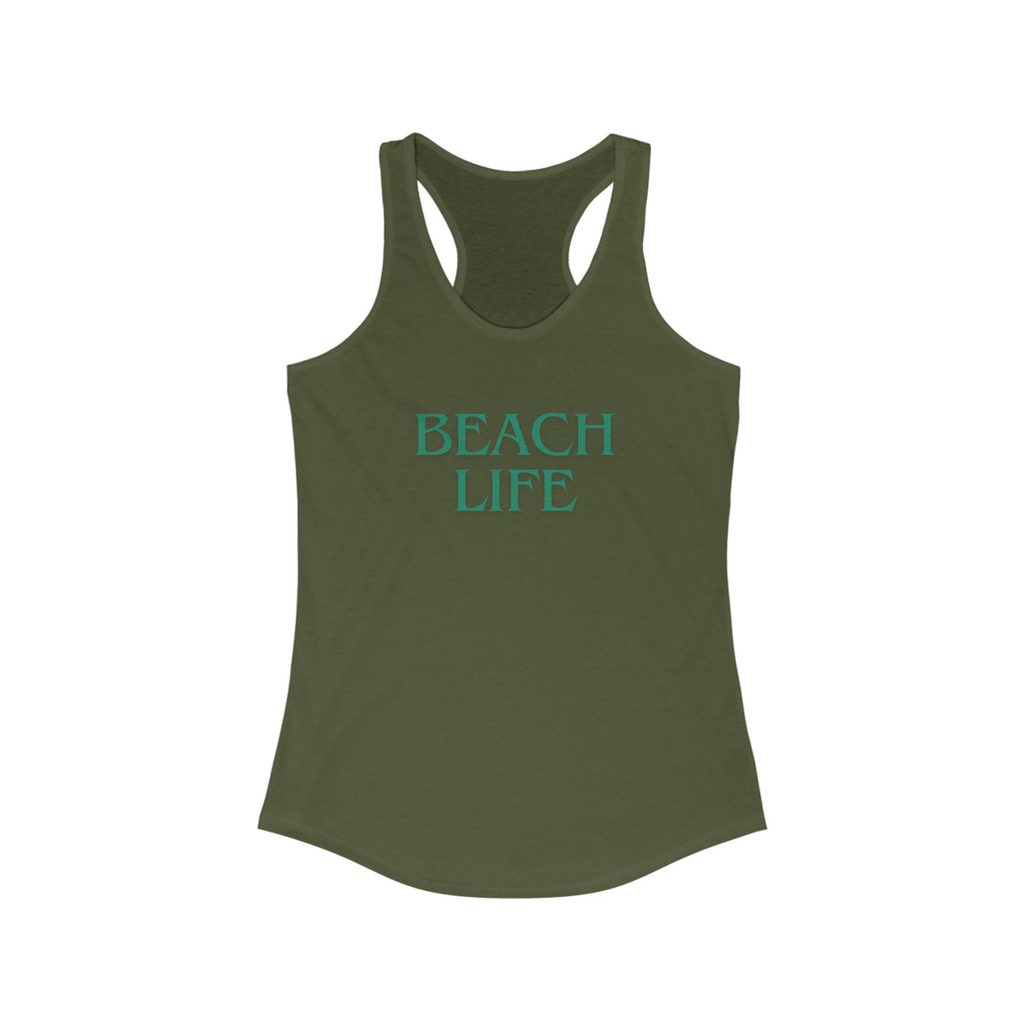 Beach Life Racerback Tank – Salty Air, Sandy Toes