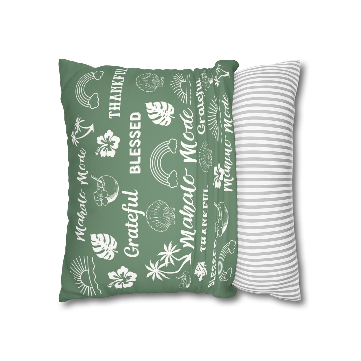 Faux Suede Square Pillow Mahalo Mode Sage (4 sizes)