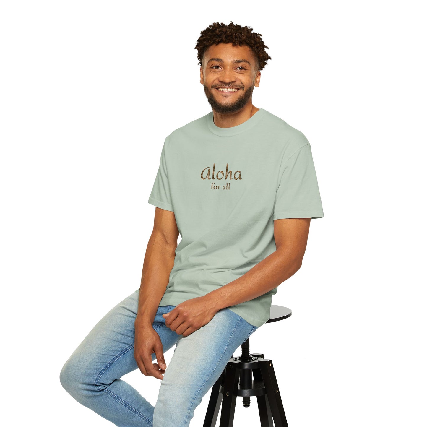 Aloha for All Embroidered Comfort Colors Tee