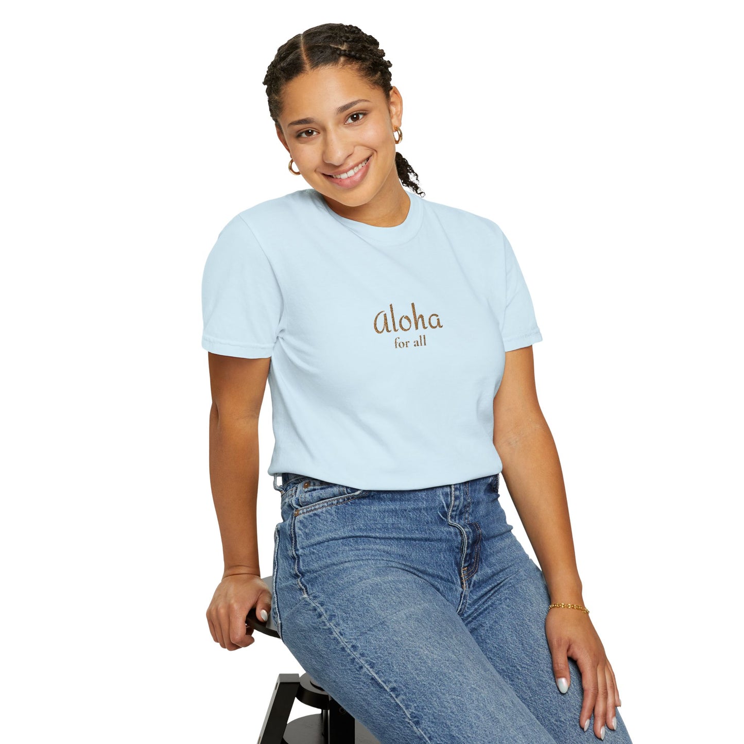 Aloha for All Embroidered Comfort Colors Tee