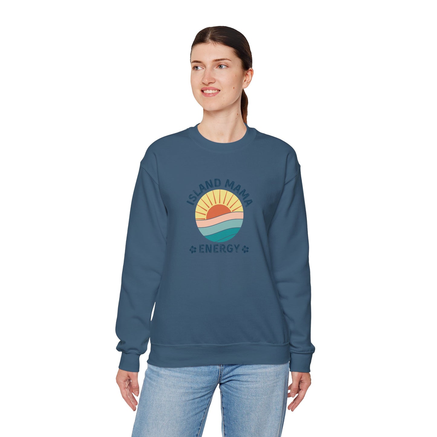 Island Mama Energy Sweatshirt – Sun, Surf, and Aloha Vibes