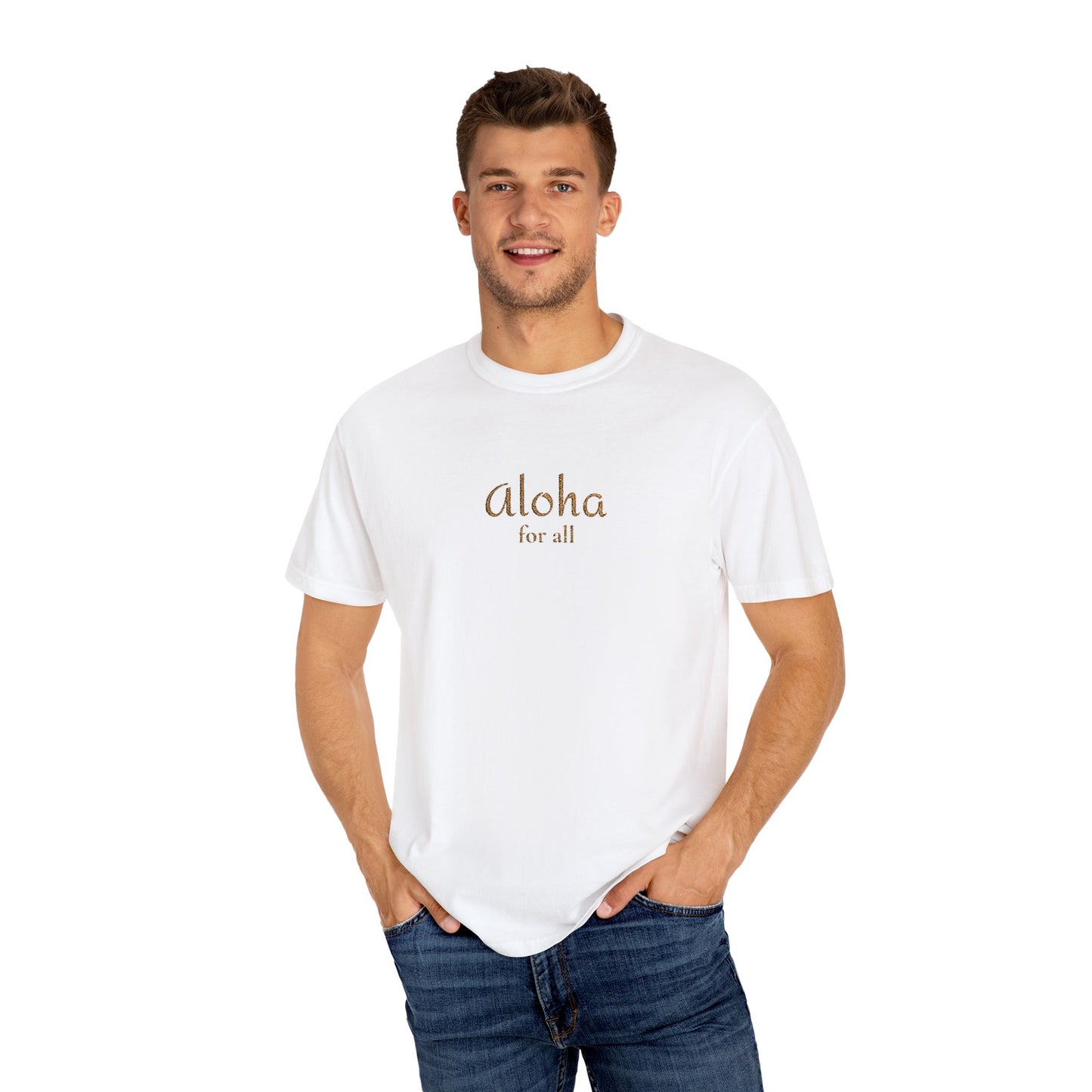 Aloha for All Embroidered Comfort Colors Tee