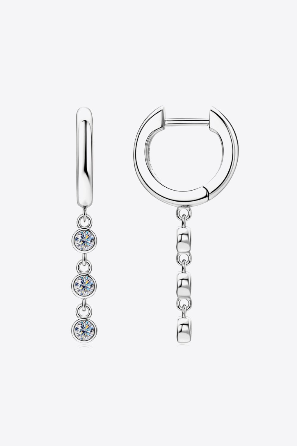 .18 Carat Moissanite Drop 925 Sterling Silver Earrings - Global Village Kailua Boutique