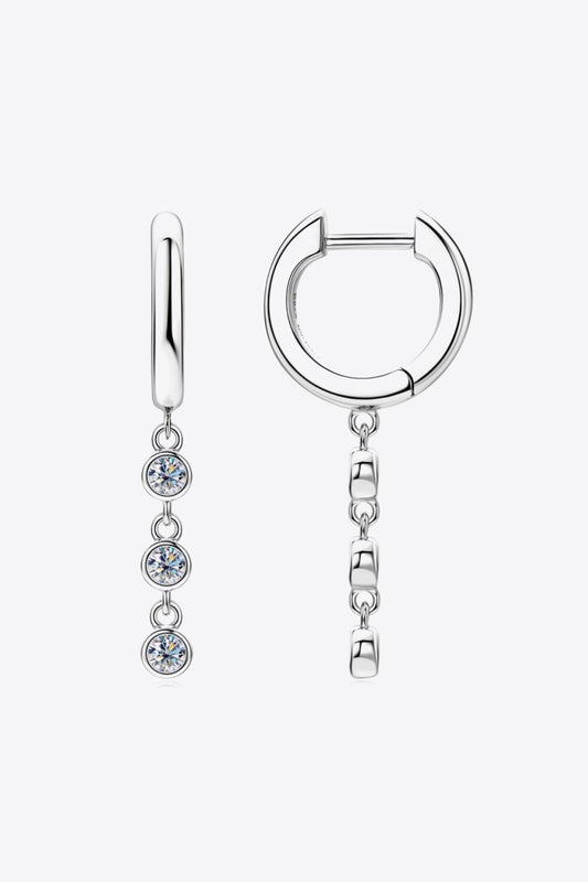 .18 Carat Moissanite Drop 925 Sterling Silver Earrings - Global Village Kailua Boutique