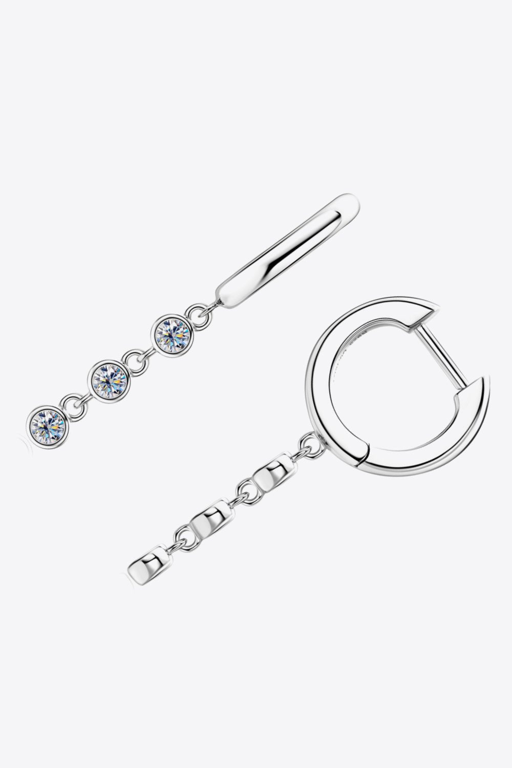 .18 Carat Moissanite Drop 925 Sterling Silver Earrings - Global Village Kailua Boutique