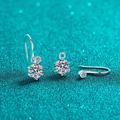 2 Carat Moissanite 925 Sterling Silver Earrings - Global Village Kailua Boutique