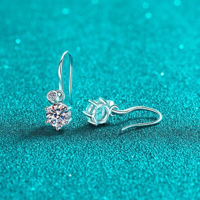 2 Carat Moissanite 925 Sterling Silver Earrings - Global Village Kailua Boutique