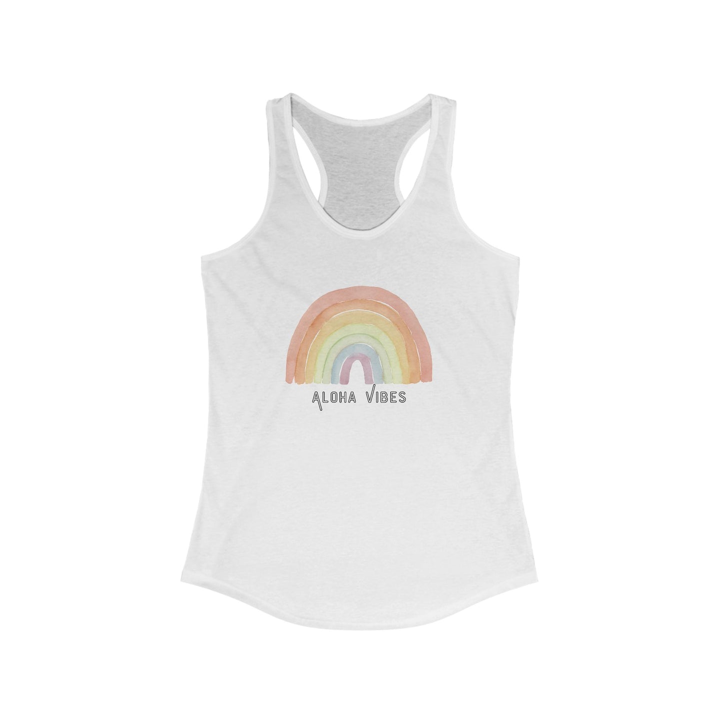 Aloha Vibes Rainbow Racerback Tank