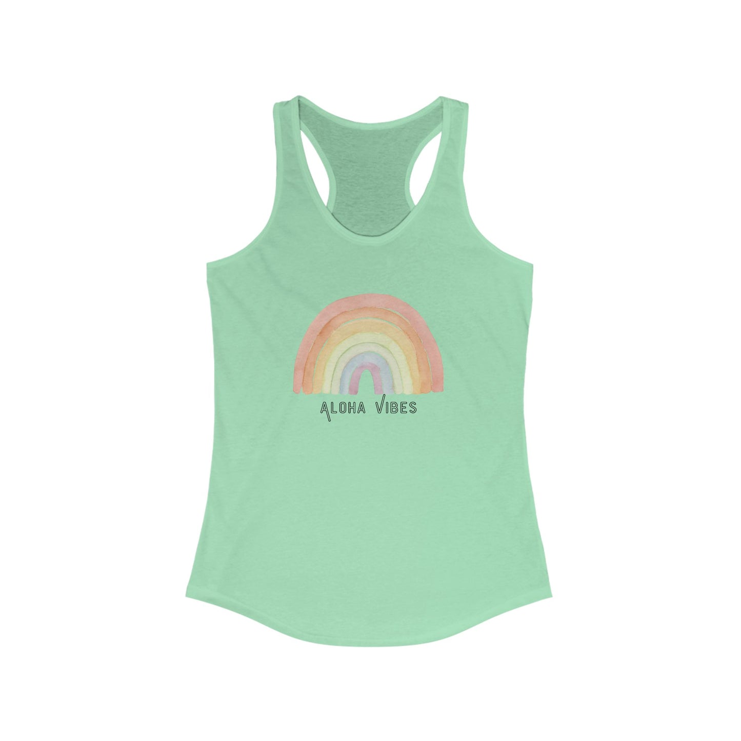 Aloha Vibes Rainbow Racerback Tank