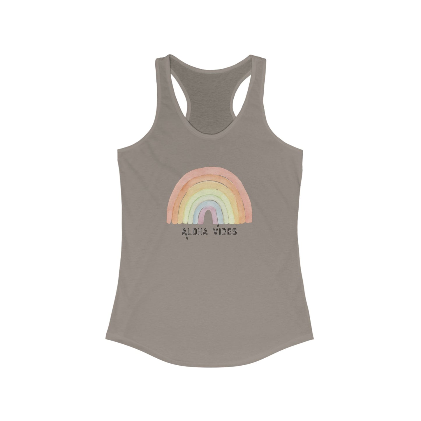 Aloha Vibes Rainbow Racerback Tank