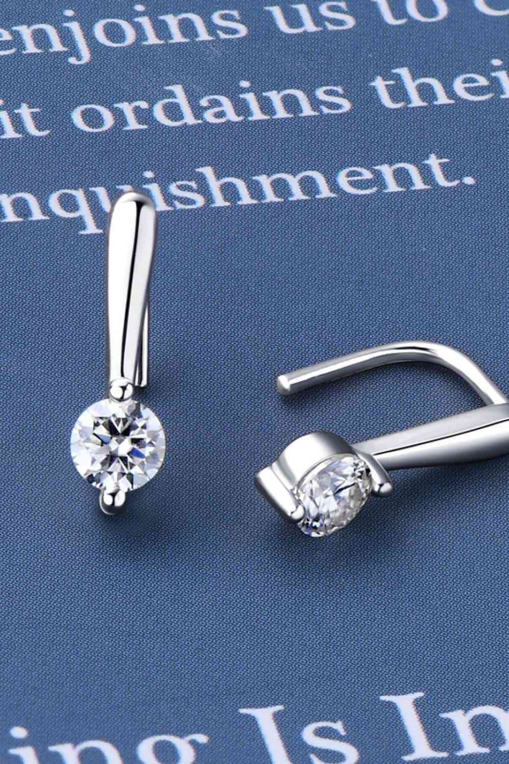 .3 Carat Moissanite U Hook Earrings - Global Village Kailua Boutique