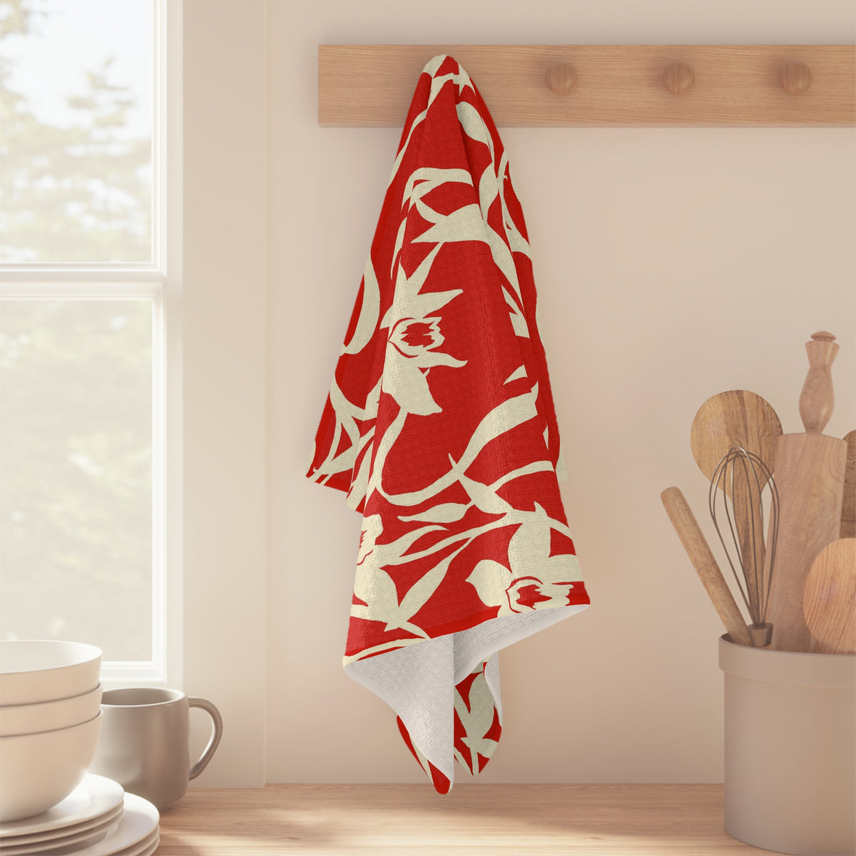 Red Orchid Hawaiʻi Kitchen Towel