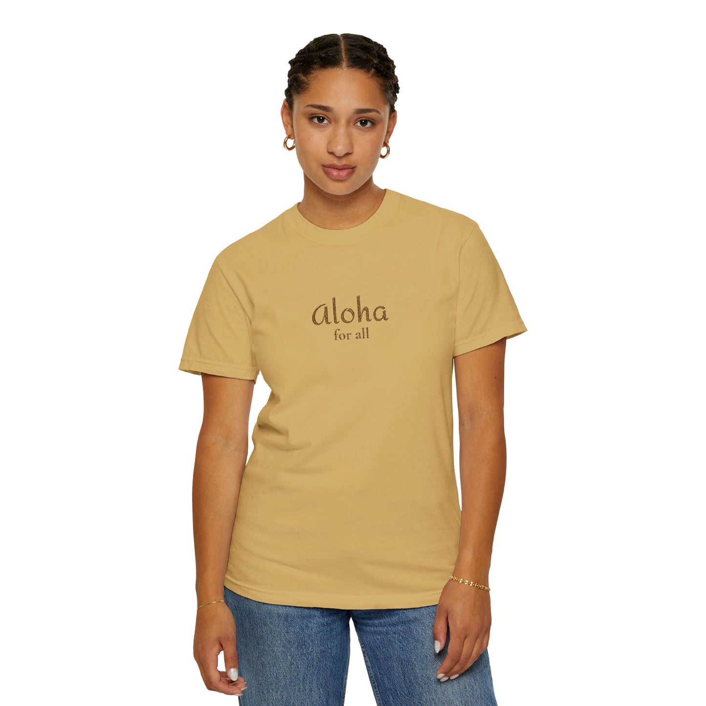 Aloha for All Embroidered Comfort Colors Tee