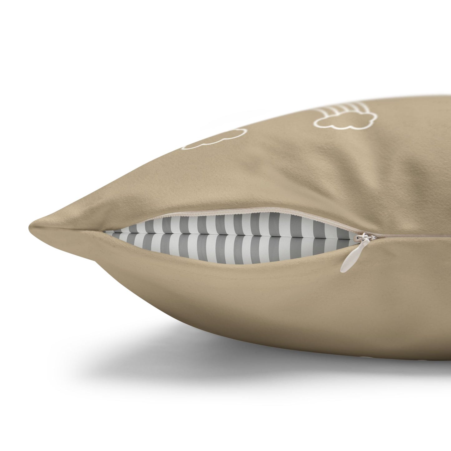 Faux Suede Square Pillow Mahalo Mode Tan (4 sizes)