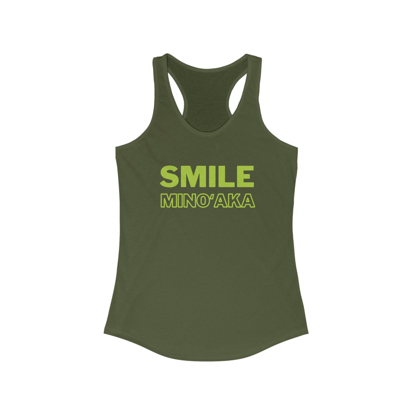 SMILE – Minoʻaka Racerback Tank – Aloha Starts Here