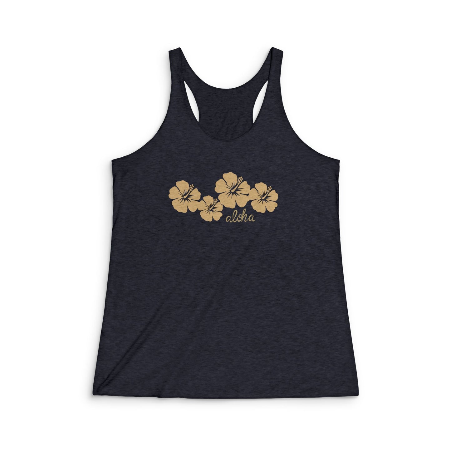 Hibiscus Aloha Triblend Racerback Tank