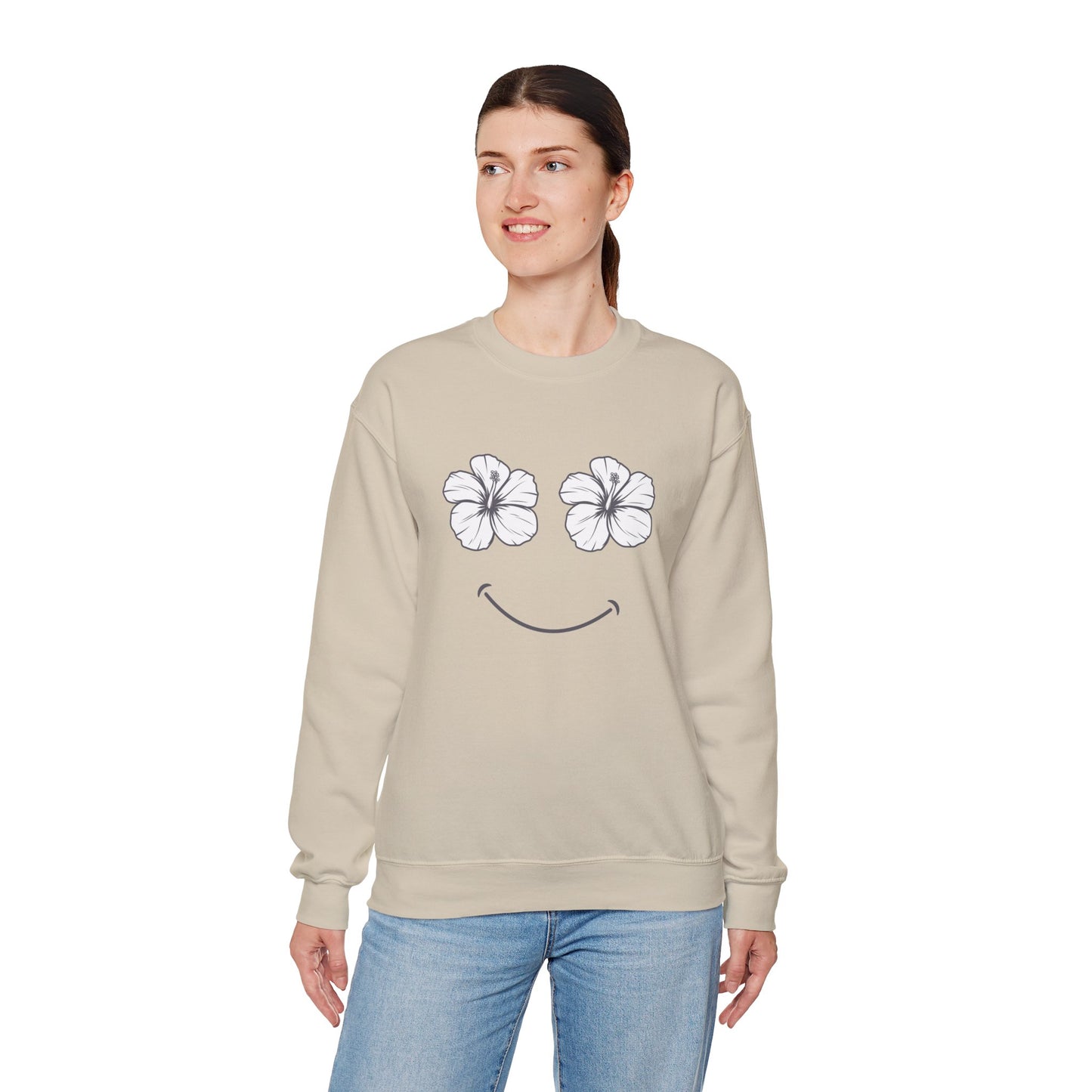 Happy Hibiscus Sweatshirt – Smile in Full Bloom