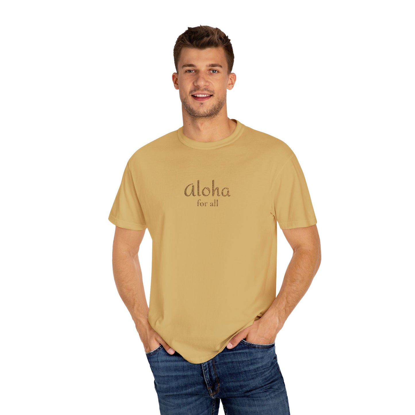 Aloha for All Embroidered Comfort Colors Tee