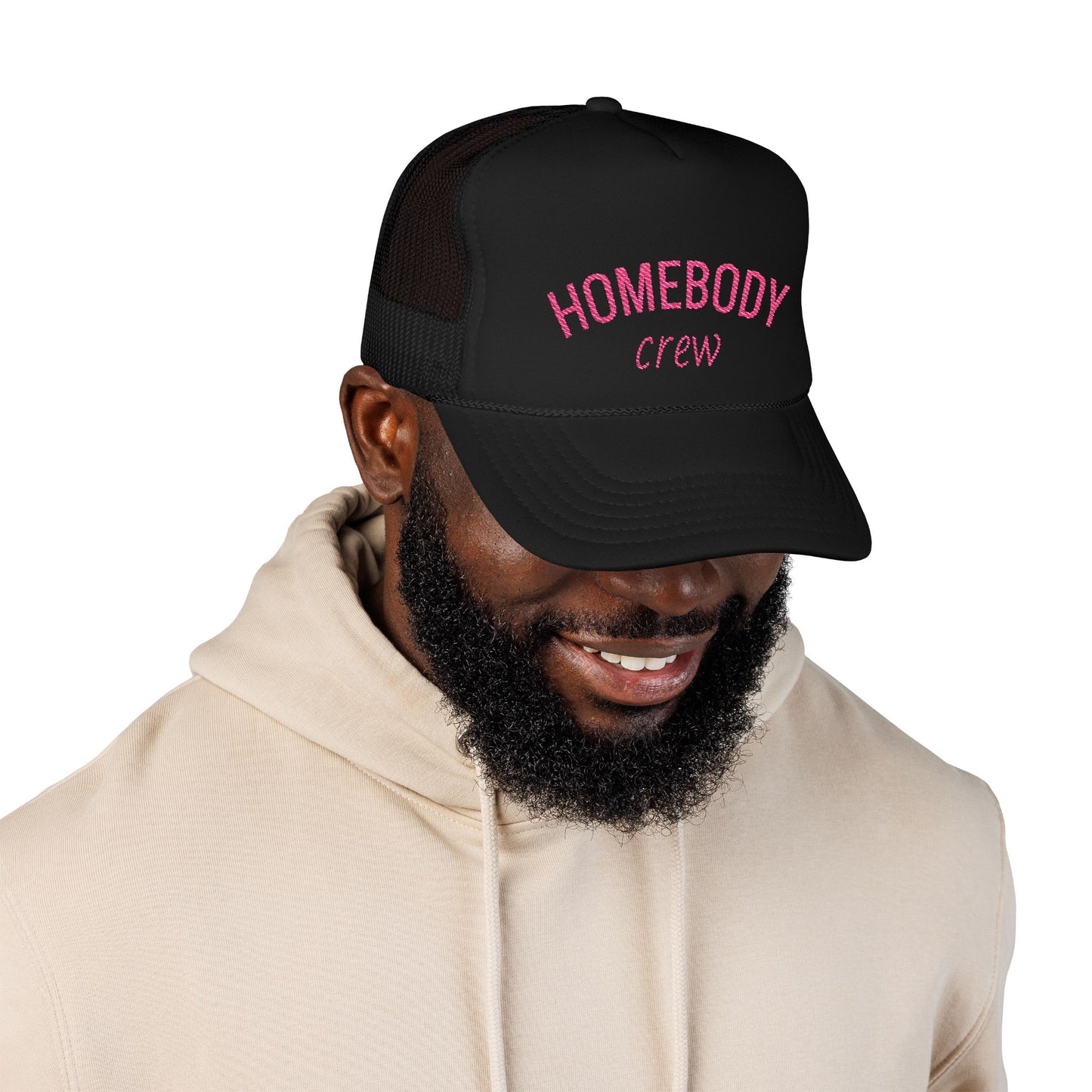 Homebody Crew Trucker Hat – Pink Vibes