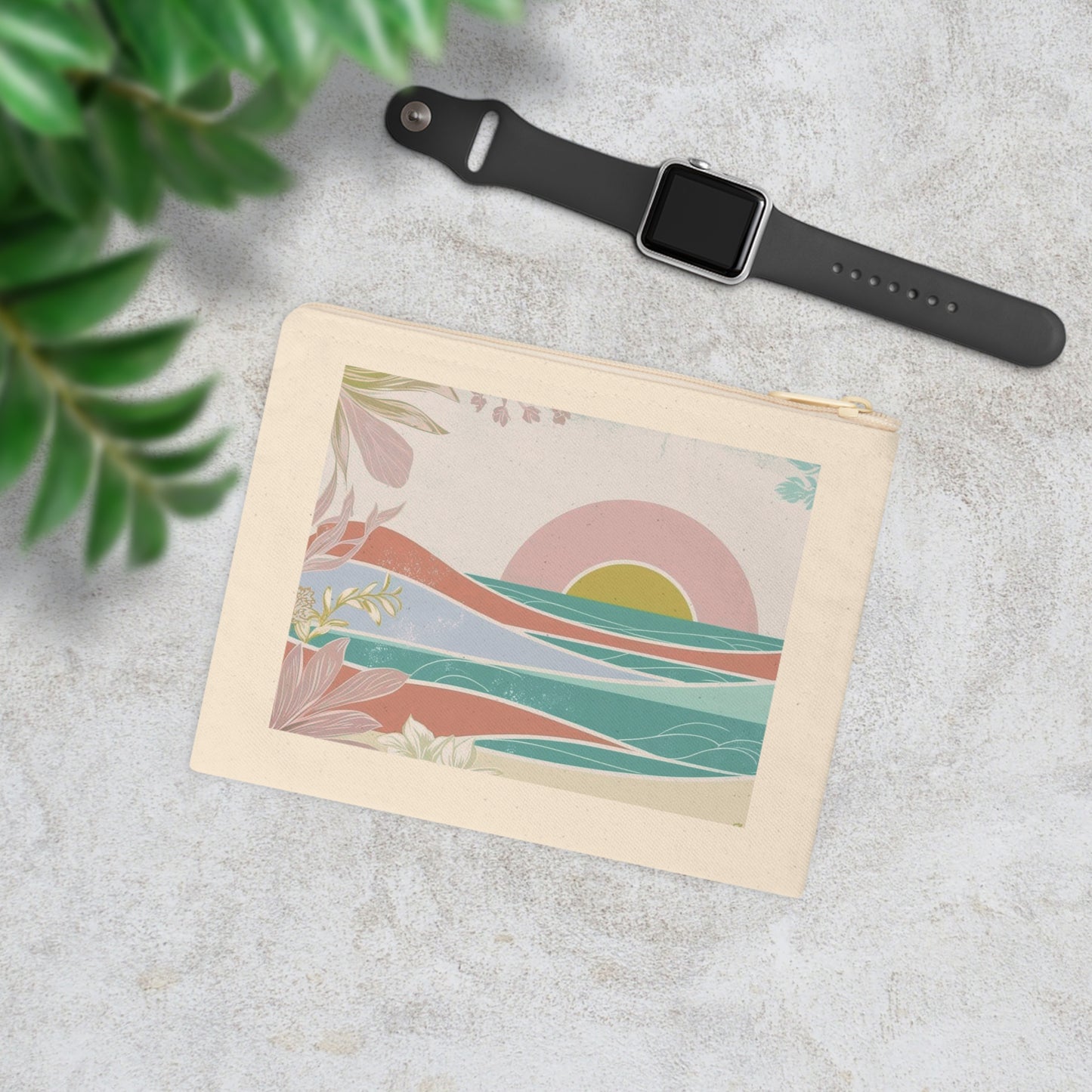 Sunrise Waves Zipper Pouch