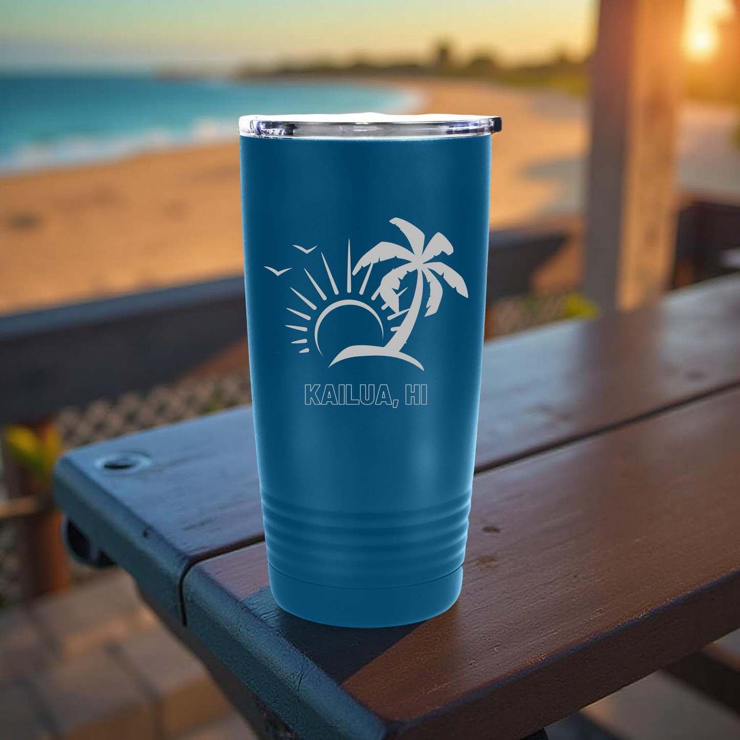 Palm Scene 20oz Etched Tumbler