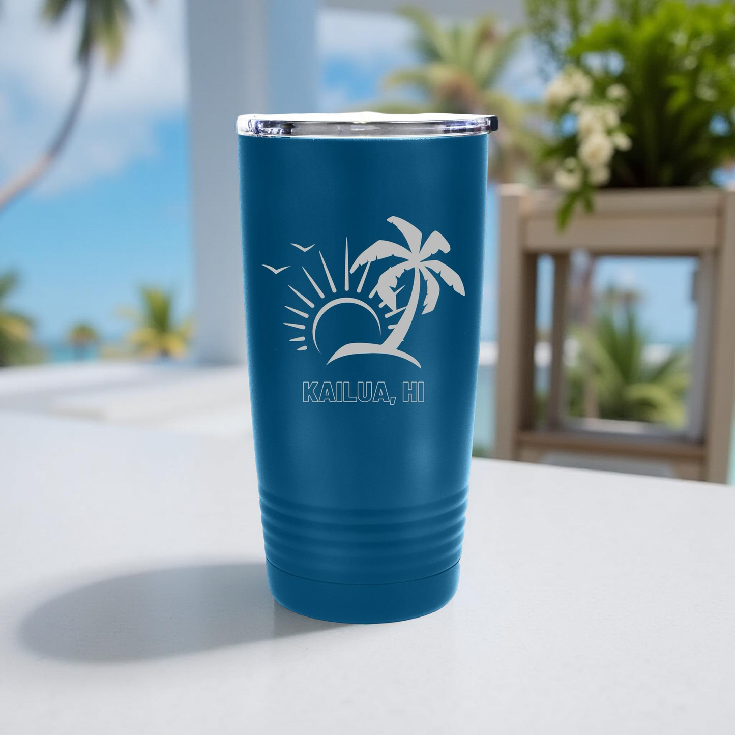 Palm Scene 20oz Etched Tumbler