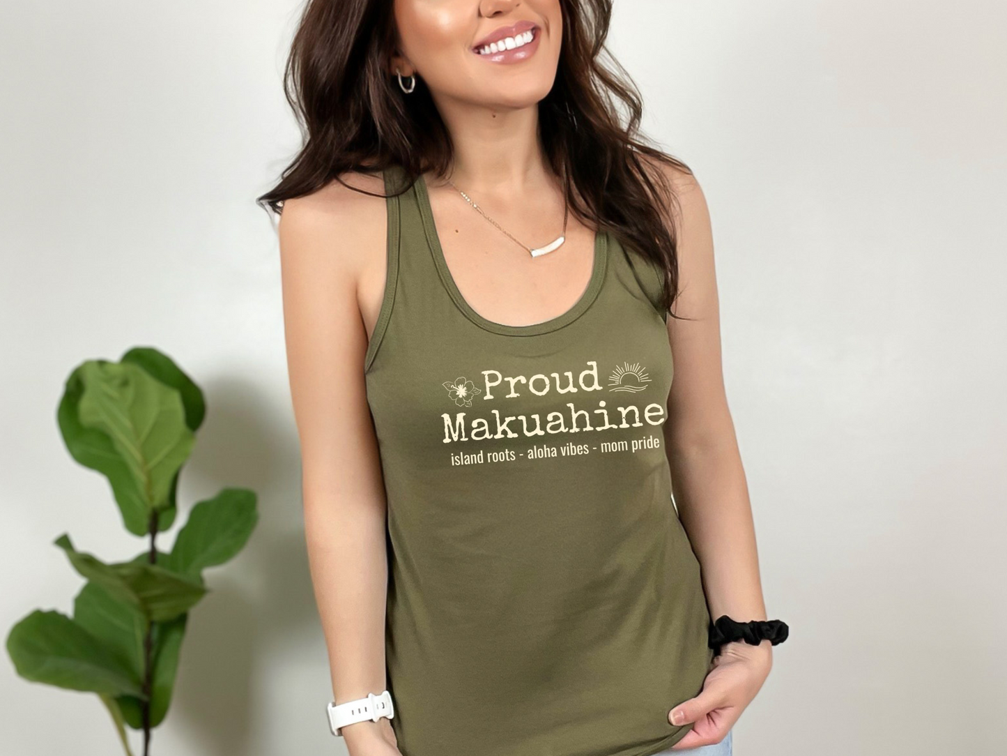 Proud Mākuāhine Racerback Tank – Rooted in Aloha, Worn with Pride