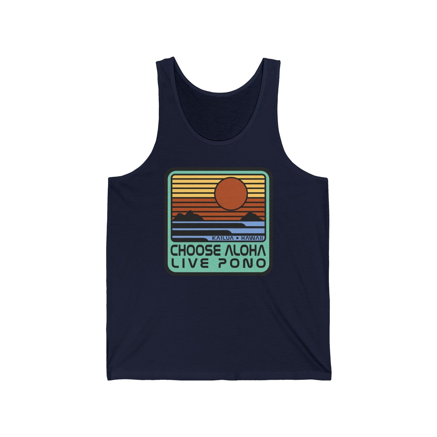 Choose Aloha Live Pono Unisex Jersey Tank - Global Village Kailua Boutique