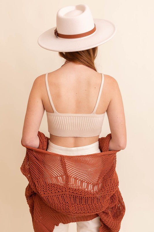 Contour Rib Knit Brami Lounge Top - Global Village Kailua Boutique