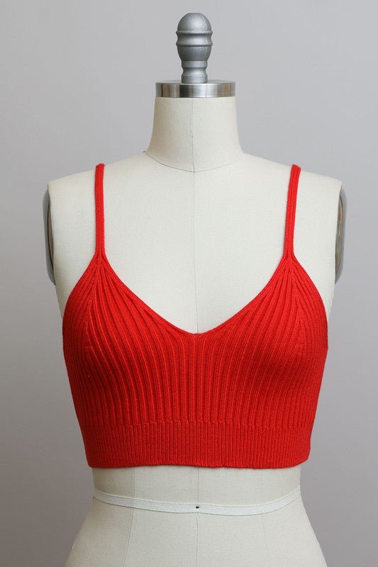 Contour Rib Knit Brami Lounge Top - Global Village Kailua Boutique