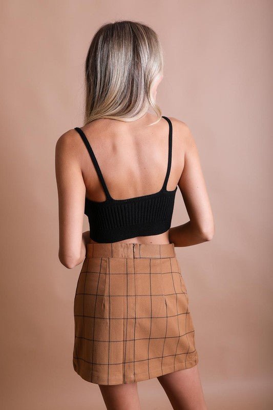 Contour Rib Knit Brami Lounge Top - Global Village Kailua Boutique