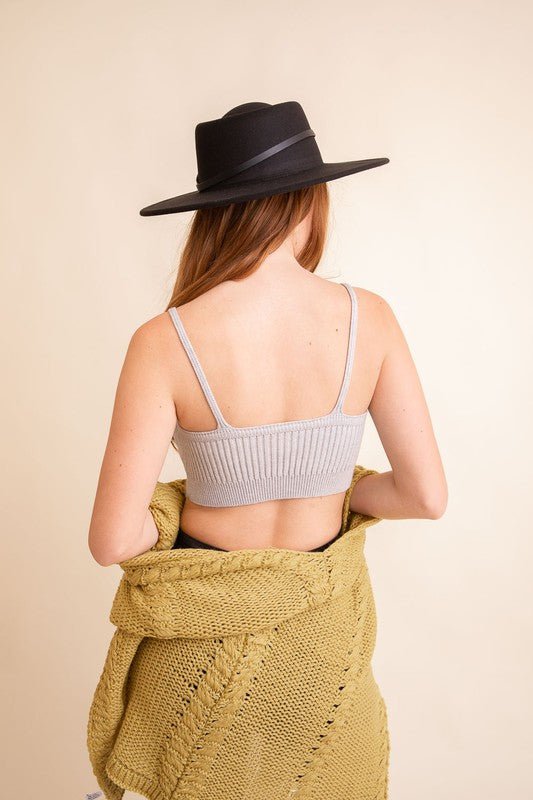Contour Rib Knit Brami Lounge Top - Global Village Kailua Boutique