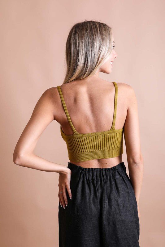 Contour Rib Knit Brami Lounge Top - Global Village Kailua Boutique