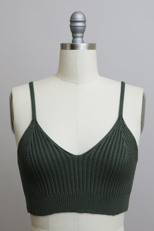 Contour Rib Knit Brami Lounge Top - Global Village Kailua Boutique