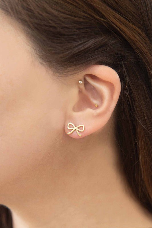 Cute Bow Stud Earrings - Global Village Kailua Boutique