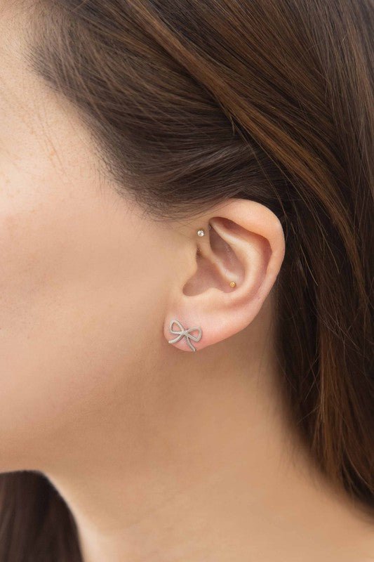 Cute Bow Stud Earrings - Global Village Kailua Boutique