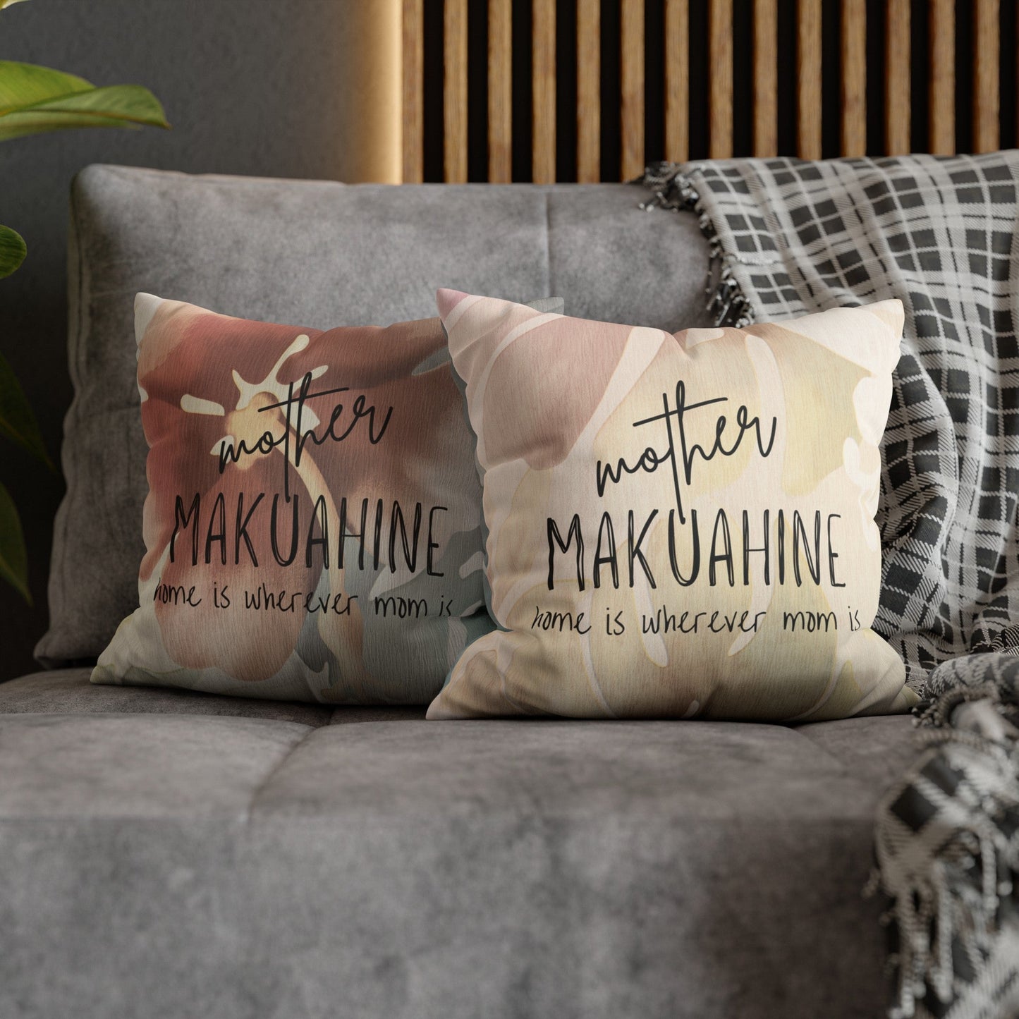 Faux Suede Square Pillow Makuahine (4 sizes) - Global Village Kailua Boutique