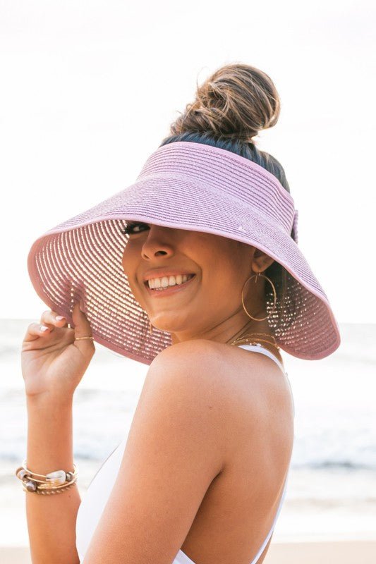 Foldable Wide Brim Bow Visor Global Village Kailua Boutique