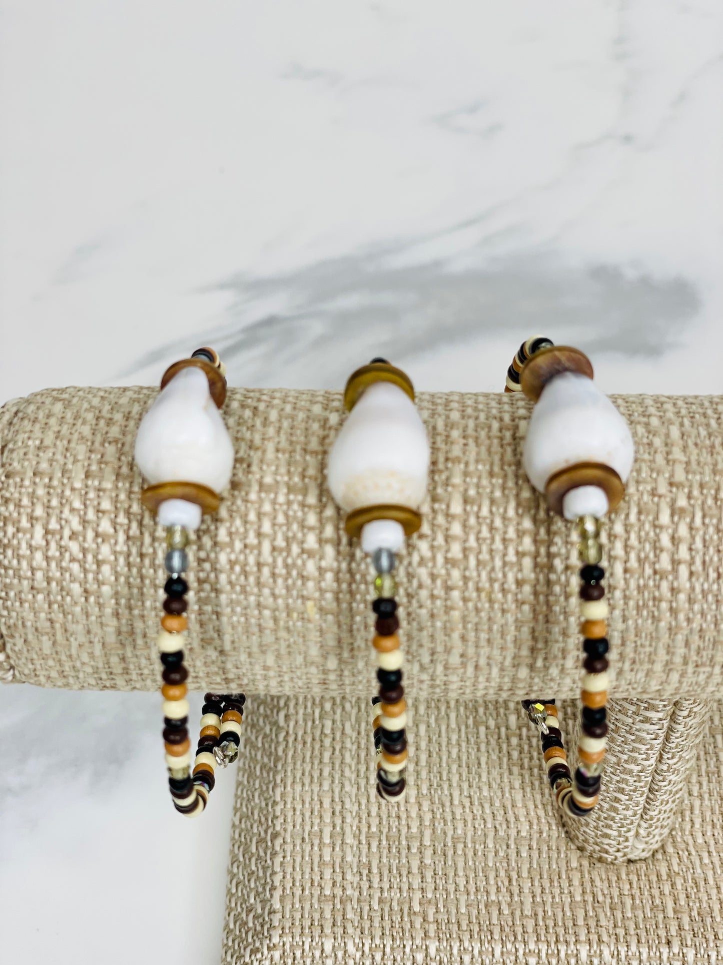 Cuff Bracelet Cone Shell Bead Mix
