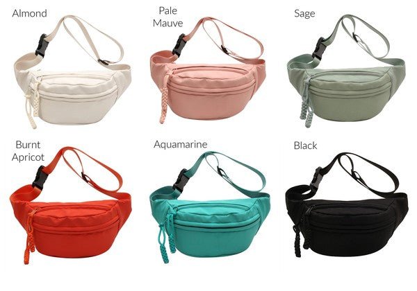 Marisa Nylon Crescent Sling Belt Bum Fanny Bag - Global Village Kailua Boutique