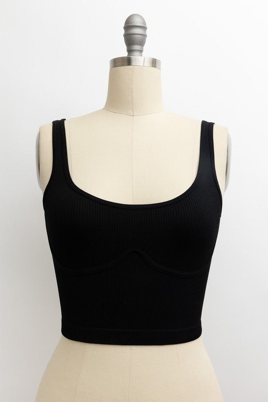 Ribbed Underline Seams Brami Top - Global Village Kailua Boutique