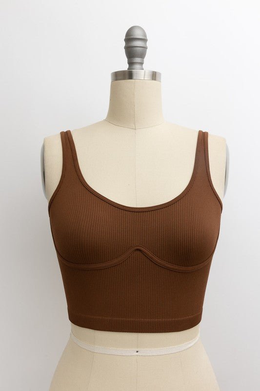 Ribbed Underline Seams Brami Top - Global Village Kailua Boutique